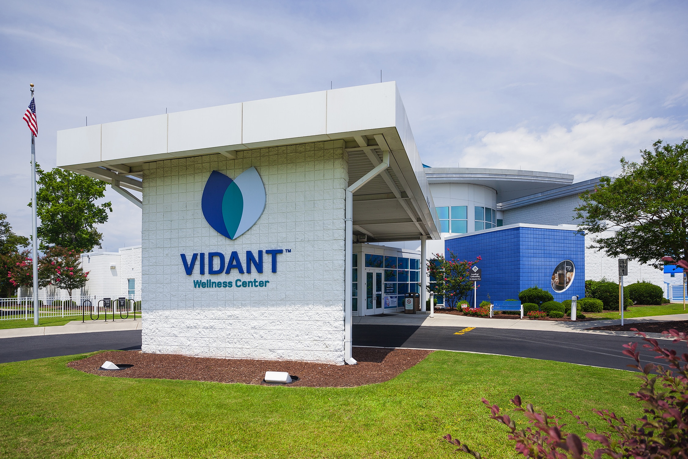 The outside of the Vidant Wellness Center in Greenville